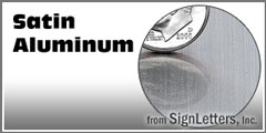 Brushed Aluminum Cast Sign Letters