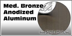 Medium Bronze Anodized Aluminum Cast Sign Letters
