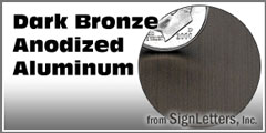Dark Bronze Anodized Aluminum Cast Sign Letters