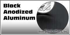 Black Anodized Aluminum Cast Sign Letters