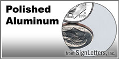 Polished Aluminum Sign Letters