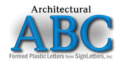 Architectural Formed Plastic Letters