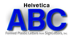 Helvetica Formed Plastic Letters