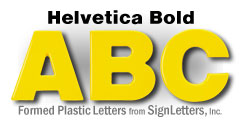 Helvetica Bold Formed Plastic Letters
