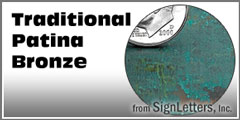 Patina Bronze Cast Sign Letters