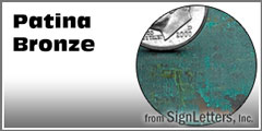 Patina Bronze Cast Sign Letters