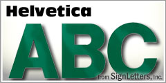 Helvetica Injection Molded Plastic Sign Letters