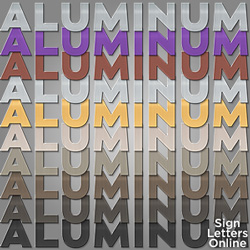 Cut Aluminum Sign Letters