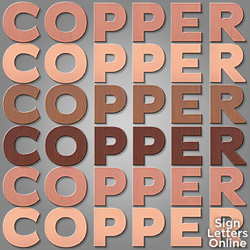 Cut Copper Sign Letters