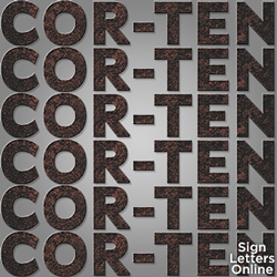 Cor-Ten Steel Sign Letters