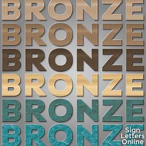 Cut Bronze Sign Letter Finishing
